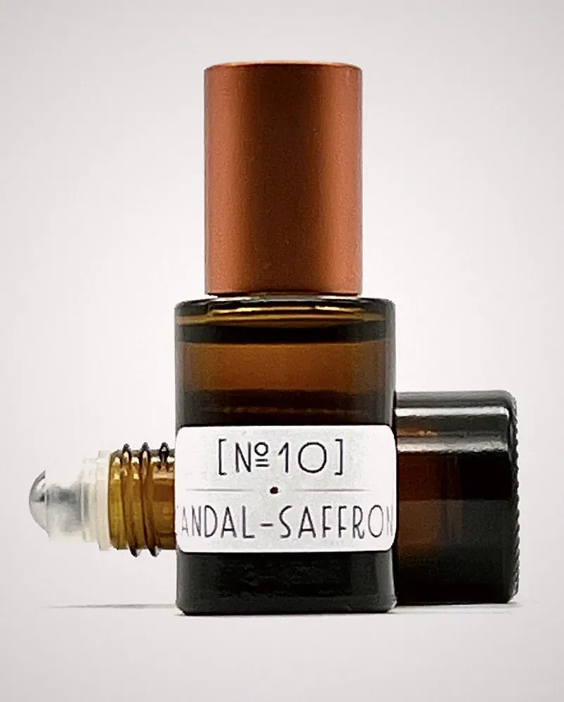 100% Pure Sandal-Saffron Perfume Oil Rollerball 5 fl oz Sandalwood Saffron