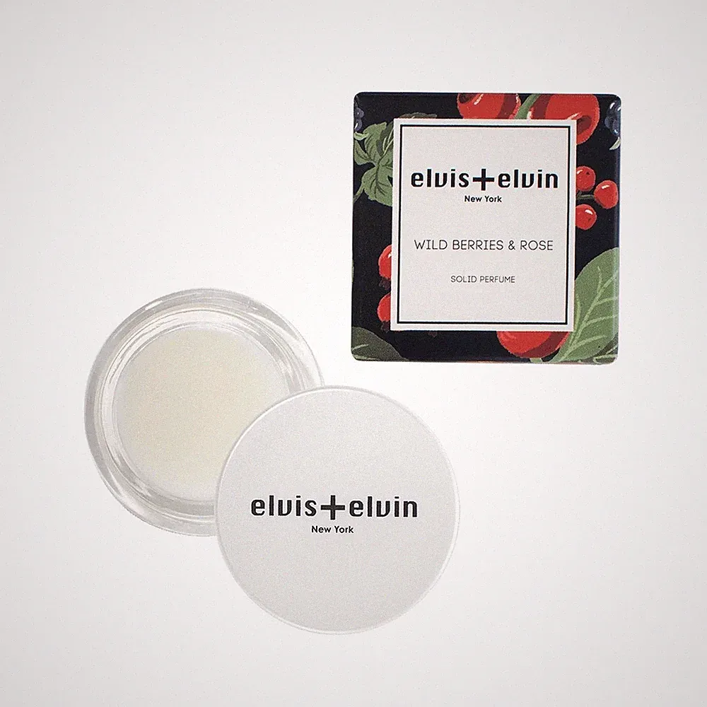 New Elvis + Elvin Wild Berries & Rose Solid Perfume 0.17 oz / 5g